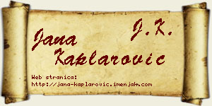 Jana Kaplarović vizit kartica